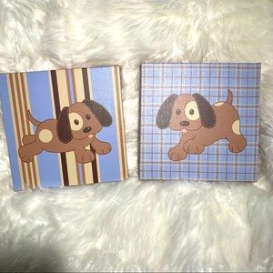 Kenneth Brown Handsome Puppy Wall Art set/2